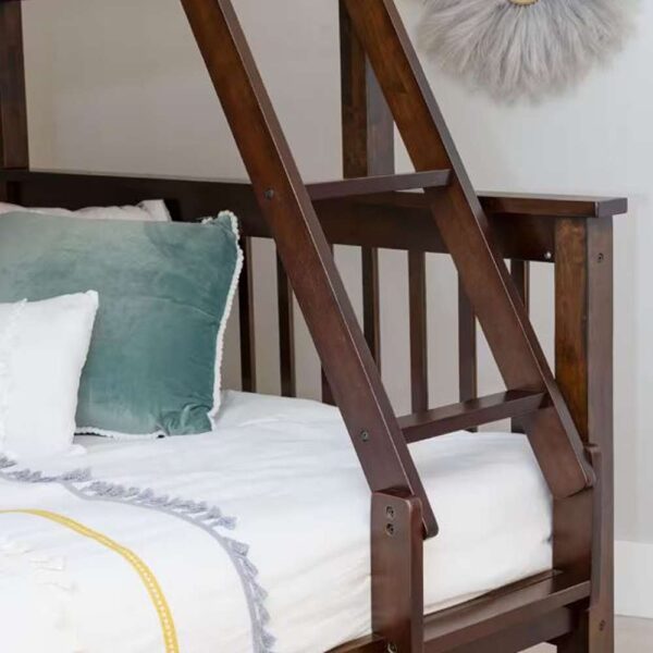 Sampson Chestnut Brown Twin Over Full Bunk Bed with Ladder