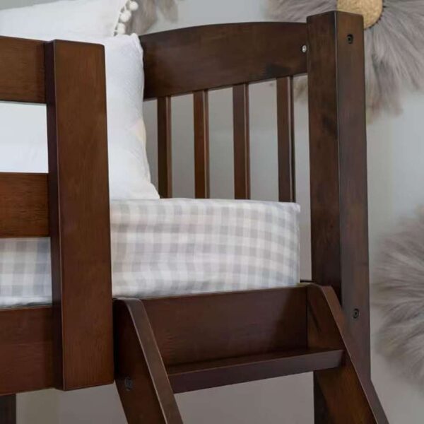 Sampson Chestnut Brown Twin Over Full Bunk Bed with Ladder